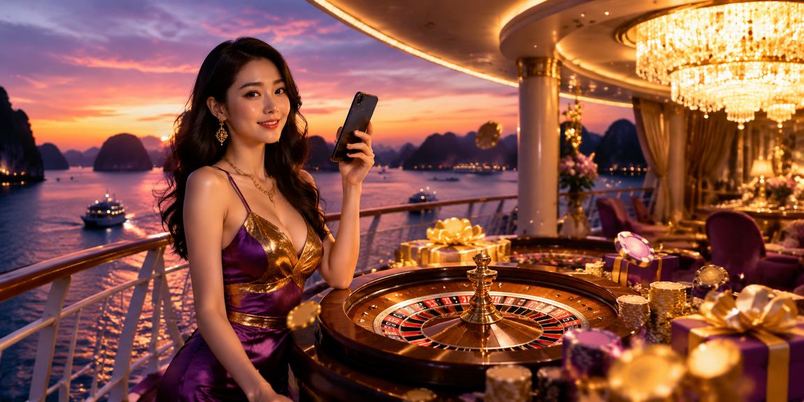 Thành viên VIP tại Hạ Long thưởng thức roulette trực tuyến trong khung cảnh vịnh biển